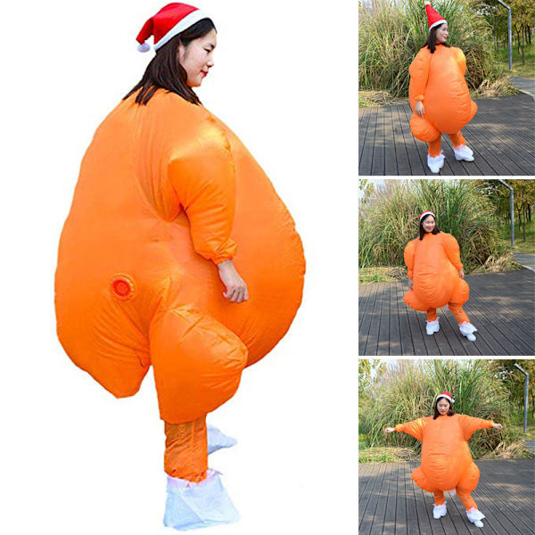 Oppustelig kalkun kostume stof Voksen sjov Halloween Cosplay standard