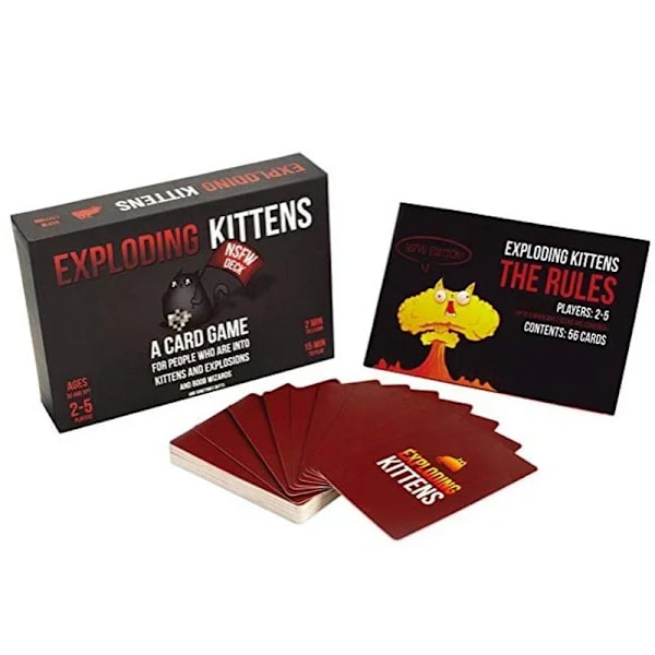 Exploding Kittens Kortspel Original Edition NSFW Party Streaking Kittens Imploding Kittens Expansion Barking Kittens Bears vs B Dark Gray