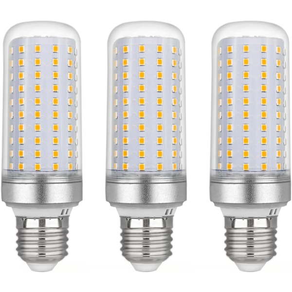 E27 LED-majslampor 20w, AC220V, 2200LM Varmvitt 3000K, Icke-Dimbar, 200W Ekvivalent Halogenlampor för Pendellampor, Taklampor, 3-Pack