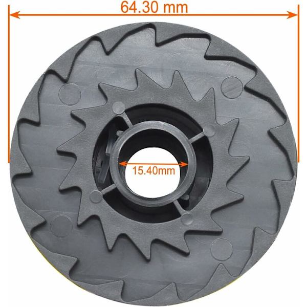 6-pack ersättningslinspolar för LIDL Parkside PRTA 20-Li A1, B2, C3, PRT 550 A1, A3, PRT 300 A1-2 x 4 m 1,6 mm sladdlös grästrimmer