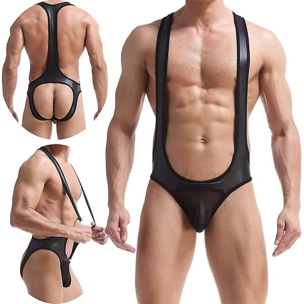 Ny 2023 Herre Jockstrap Leotard Undertøj Jumpsuits Wrestling Singlet Bodysuit S-3xl