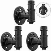 Retro Industrial Hex Hook 3 Pcs Kitchen and Bathroom Hook Combination Wall Hook (Black 1 Pc),-FY-