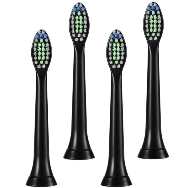 4-pakkaus Philips-Sonicare Diamondclean -yhteensopivia hammasharjan päitä Black Svart