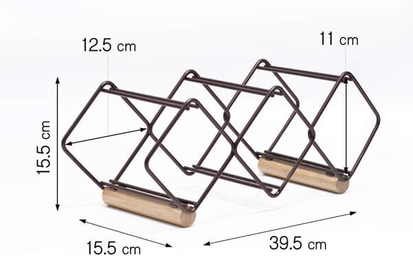 Stackable Wine Rack, Horizontal Wine Bottle Holder, Metal Copper Wine Rack, 5 Bottles-FY-