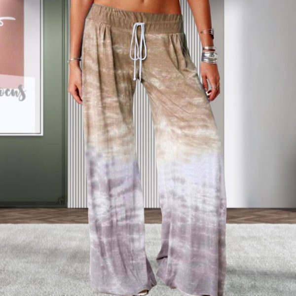 Träningsbyxor för kvinnor Hög midja Gradienterad Bootcut för träning Fitness Utomhuskläder - 1 CMK Blå Blue S