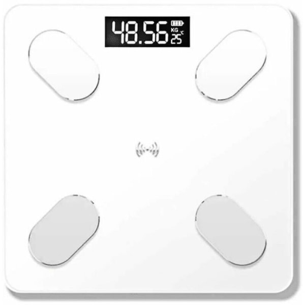 Body Fat Scale, Smart Body Composition Analyzer Scale with USB Batter White
