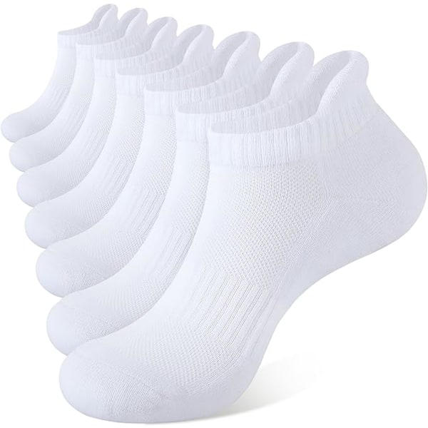 7 par löparstrumpor, vadderade sportsockor, bomull, låga sportsockor för män och kvinnor, halkfria, andningsbara, sport, träningsstrumpor