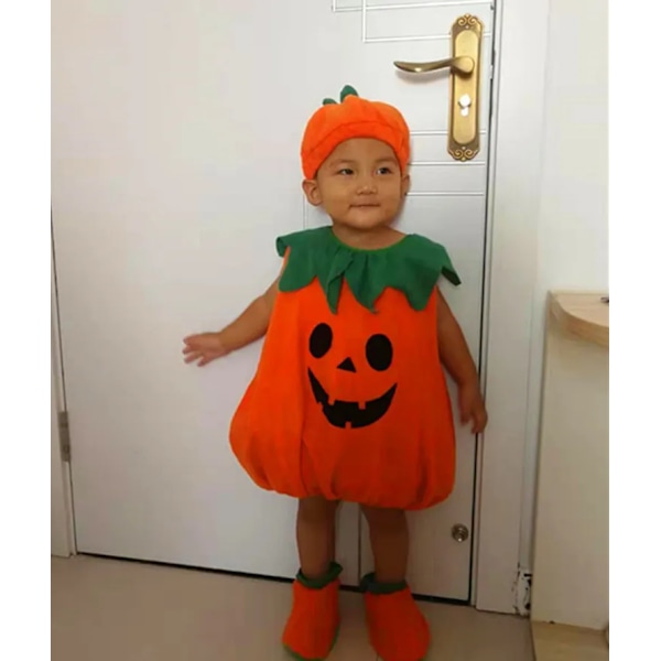 Halloween Baby Pumpa Cosplay Kostym 110cm 120cm