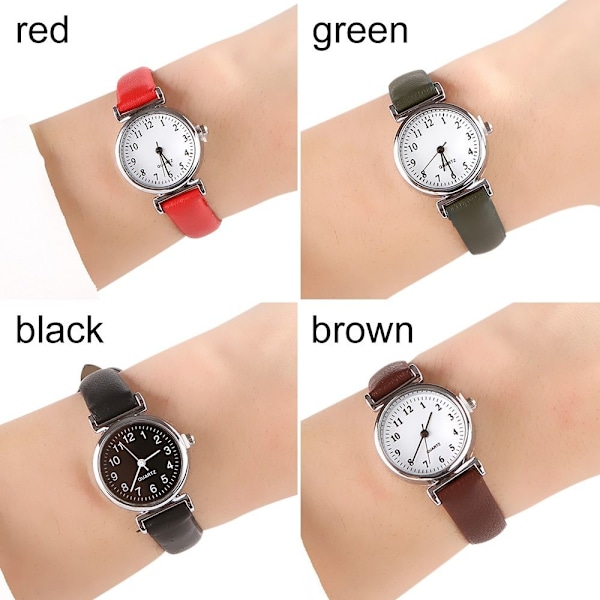 Damklockor Läderarmband RÖD red