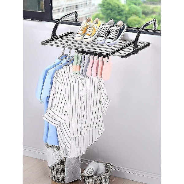 Radiator Torktumlare, Balkong Torktumlare, Vägg Torktumlare, Fällbar Torkställning, Rostfritt Stål, Utdragbar, Hängande Torktumlare (51-95 Cm), Vindtät