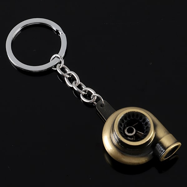 2 stk Mini Turbo Turbo Nøglering Spindende Turbine Nøglering Bronze