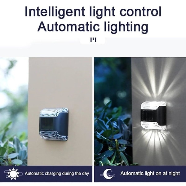 4 stk Solcellelamper Utomhus LED Veranda Vanntett
