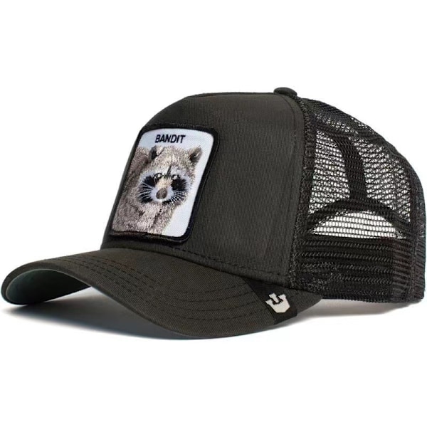 Vuxen Black Panther Mesh Cap Sommar Baseball Cap Trucker Cap Raccoon