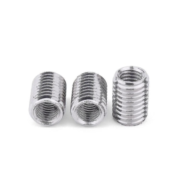 5 stk Inner Outer Threaded Hollow Tube Coupler Conveyer Sliver-adapter Skrue(Outer M12-Inner M10)