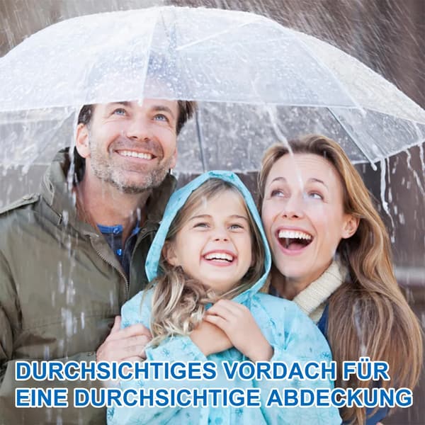 Foldable Transparent Umbrella, Waterproof and Windproof Pocket Umbrella, Automatic Open and Close, Clear View-FY-