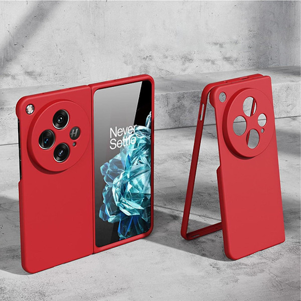 Fodral för Oneplus Open, Hård PC Stötsäker Telefonfodral Matt Smalt Skyddande Omslag Vikbart Fodral för Oneplus Open red