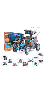 Solarrobot-kit 6-i-1, STEM-byggleksak för barn 8-12 år, rymdprojekt-present