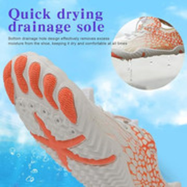 Hike Footwear Dam- og Herrskor Barfot Andningsbare og Halkfrie Sports Vattensko Hvit Gull White Gold White Gold 43