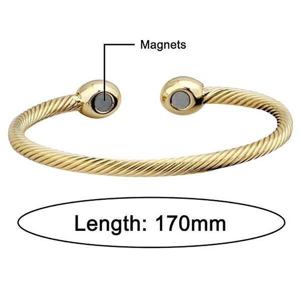 Magnetisk kobberarmbånd terapi gigt smertelindring armbånd magnetisk armbånd  (FMY) Gold