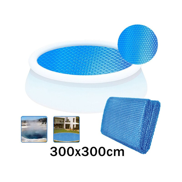 300 cm Rund Bobleplast til Pool - Blå -KK