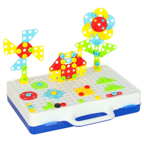 Screw & Construction Set 151 Pieces – Creative Building Blocks with Battery-Powered Screwdriver{YDE}-FY-