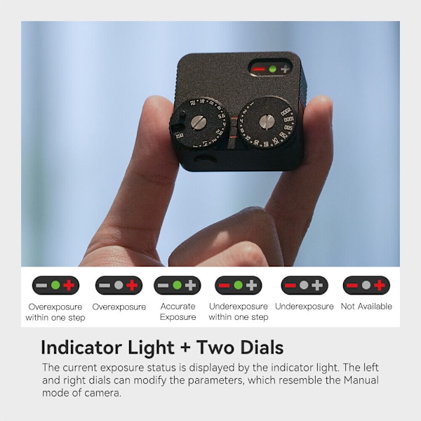 TTArtisan Light Meter II 2-hjuls Filmkamera Præcis lysmåler Cold Shoe Mount
