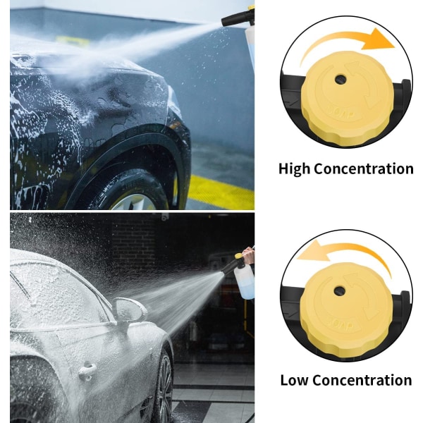 DrRobor skumkanon for Karcher K2K3K4K5K6K7, 750ML skumlansesnøflaske med justerbar dysetilbehør