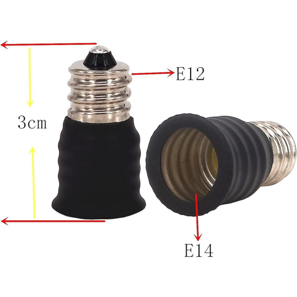 8 kpl E12-E14-sovittimia hehkulampuille E12-E14