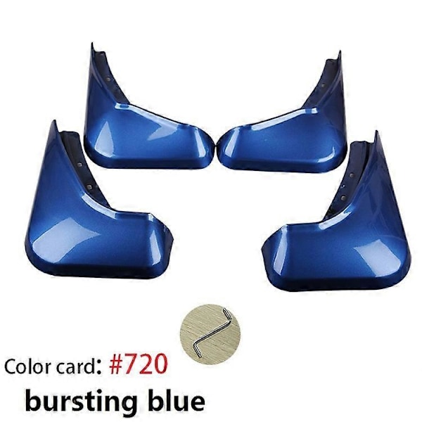 Främre Bakre Stänkskydd Blå För Volvo XC60 S90 18 2019 2020 2021 2022 Skärm Stänkskydd Lera Smutsskydd Tillbehör -HJ- xc60bursting blue