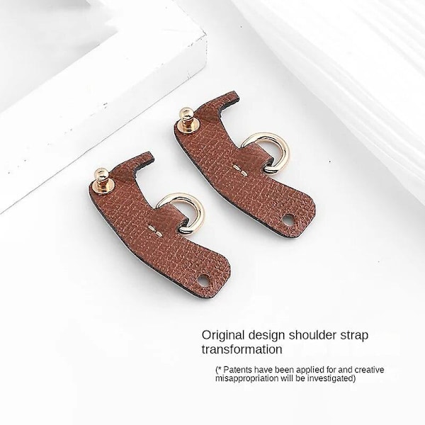 Veskeinnlegg for Longchamp Veske Transformasjon Tilbehør Gratis stansing for miniveske Skulderstropp miniveske Brown-gold