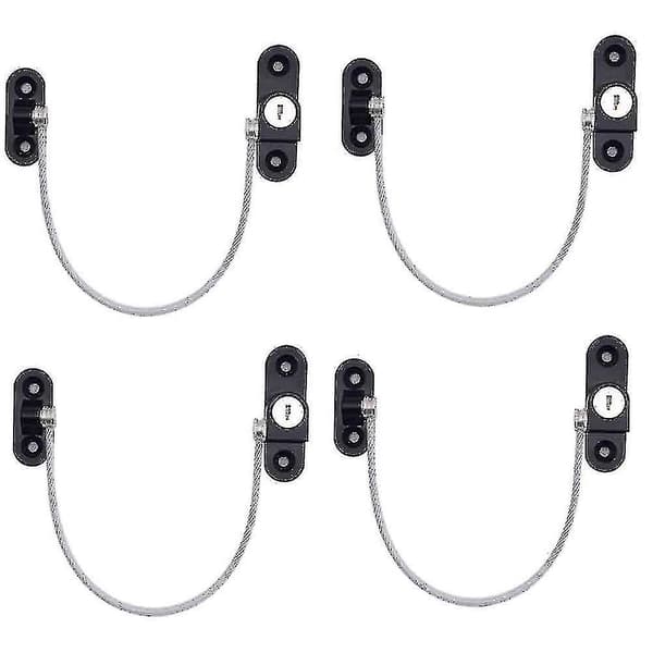 4 pcs Window Restrictors, Window Restrictors, Childproof Window Locks, Window Locks, Door Locks-FY- White