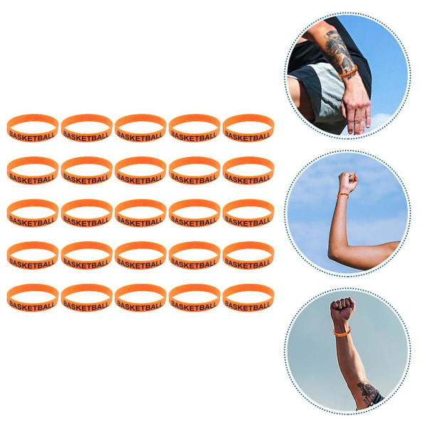 50 st silikonarmband män dekorativt armband silikonarmband Silikon basketarmband offert Silikonarmband Orange Orange 6.5X6.5CM