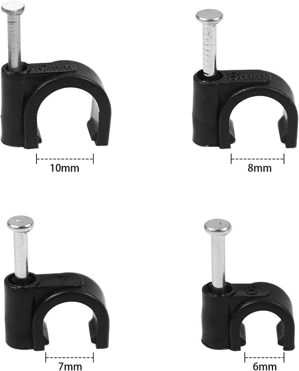 400 Cable Clips Cable Clamp 6mm 7mm 8mm 10mm Wall Cable H-FY-