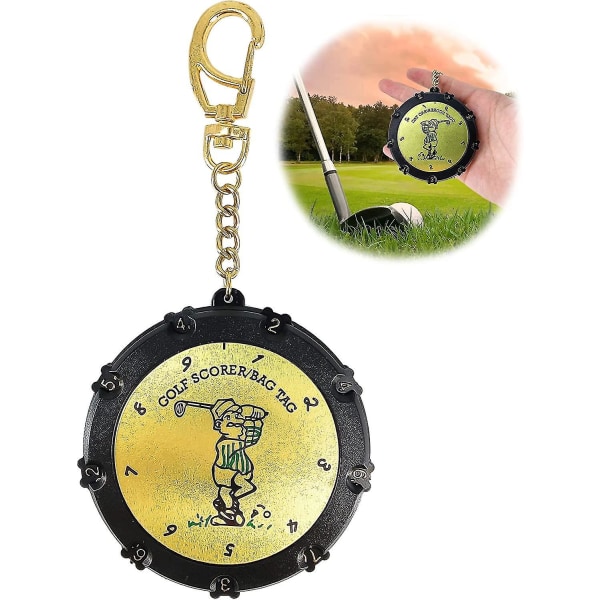 Golf Scoring Counter Clicker With Key Chain Double Sides 18 Holes Portable Round Plastic Alloy Scorercount Shot Stroke