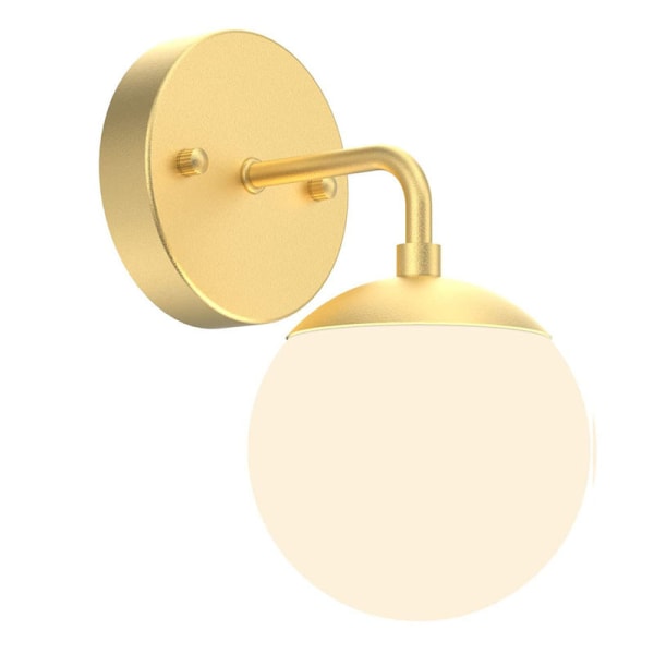 Modern vägglampa, E27 glastaklampa, inomhusvägglampa för arbetsrum, gång, garderob (guld)
