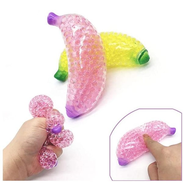 2 stk Frukt Banan Anti-stress ball fidget leker CE-sertifisert