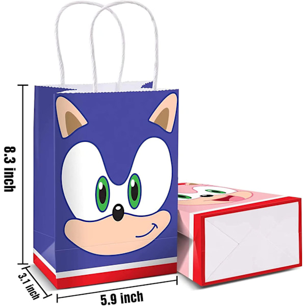 Sonic-tema kraft fødselsdags poser