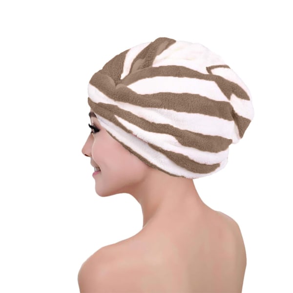 2-pakning mikrofiberhårhåndkle wrap turban, rask hårtørking