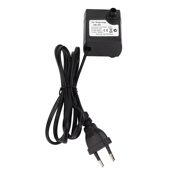 Pieni upotettava pumppu, hiljainen ja kestävä, suihkulähdepumppu kaloille, upotettava pumppu 5W (EU-pistoke 220V)-MP