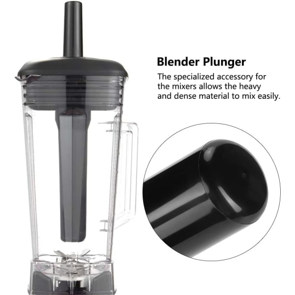 Blender Accelerator Stick Plast Plunger Erstatningsstang for Vitamix Blender