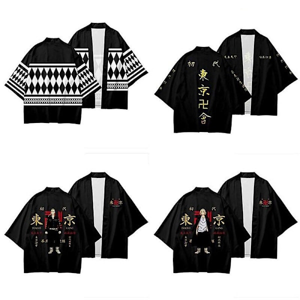 Tokyo Revengers Cosplay Anime Topp, Kimono T-shirt Herr Kortärmad B2 S B2 B2 3XL