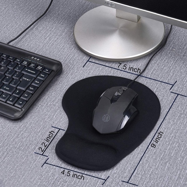 2-Pack Mouse PadsErgonomic Mouse Pad withGelWrist Rest SupportComfortable