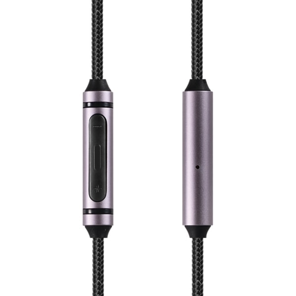 Hörlursljudkabel för Sennheiser Momentum Momentum 2.0 On Ear Over Ear-hörlurar Skjutvolymkontroll Silver