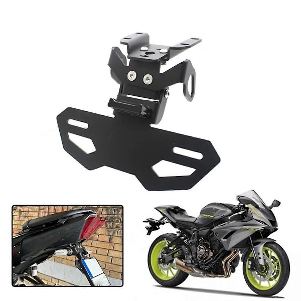 Nummerpladeholder til YZF R7 MT07 FZ-07 Motorcykel Tail Tidy Eliminator Licensnummer LED-ramme
