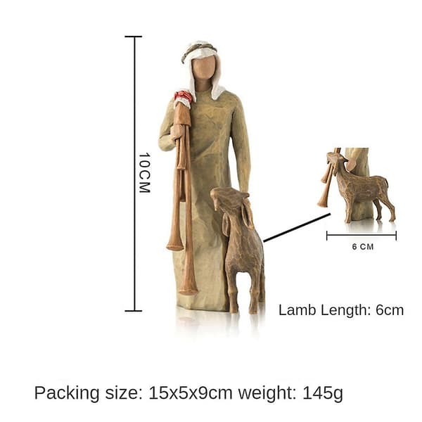 Julkrubba Figurer Set Staty Handmålad Dekor Julklapp ~-FY-