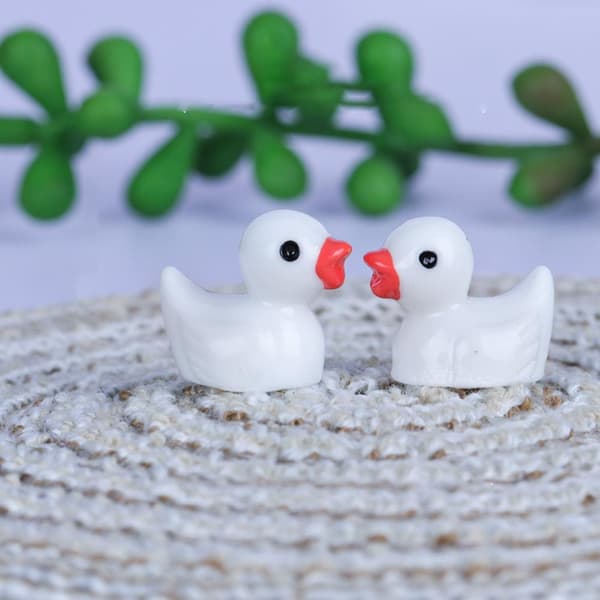 100 stk. mini-ænder, små harpiks-ænder miniaturefigurer små Pla-FY-