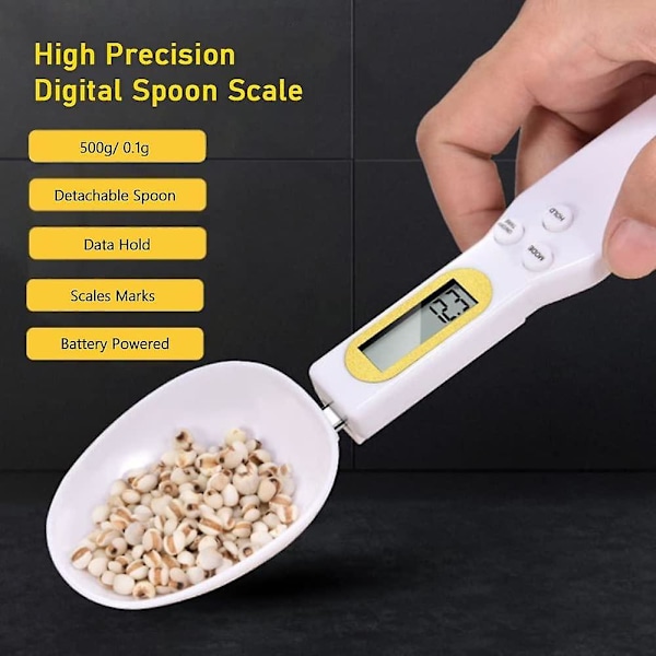 Digital skedvåg för kök 500G/ 0.1G Mini Bärbar elektronisk våg Hög noggrannhet kopplingsbar L