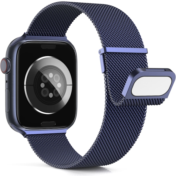 Apple Watch-armband 40mm 38mm 41mm, dubbelt magnetiskt justerbart ersättningsband för iWatch Ultra/Ultra 2, Series 9 8 7 6 5 4 3 2 1 SE, blå