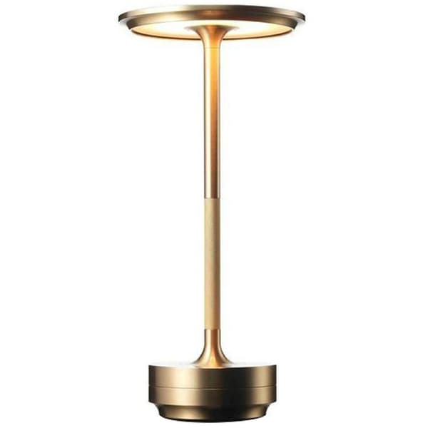 Cordless Table Lamp Dimmable Waterproof Metal USB Rechargeable Table Lamp -1pc-FY- Gold