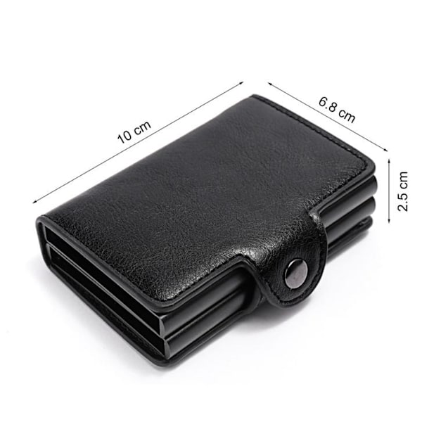 Kortfodral Stöldskydds med signalblockering RFID- Läder 5 Färger Brow Brow Brown Brun PU Läder 12 kort